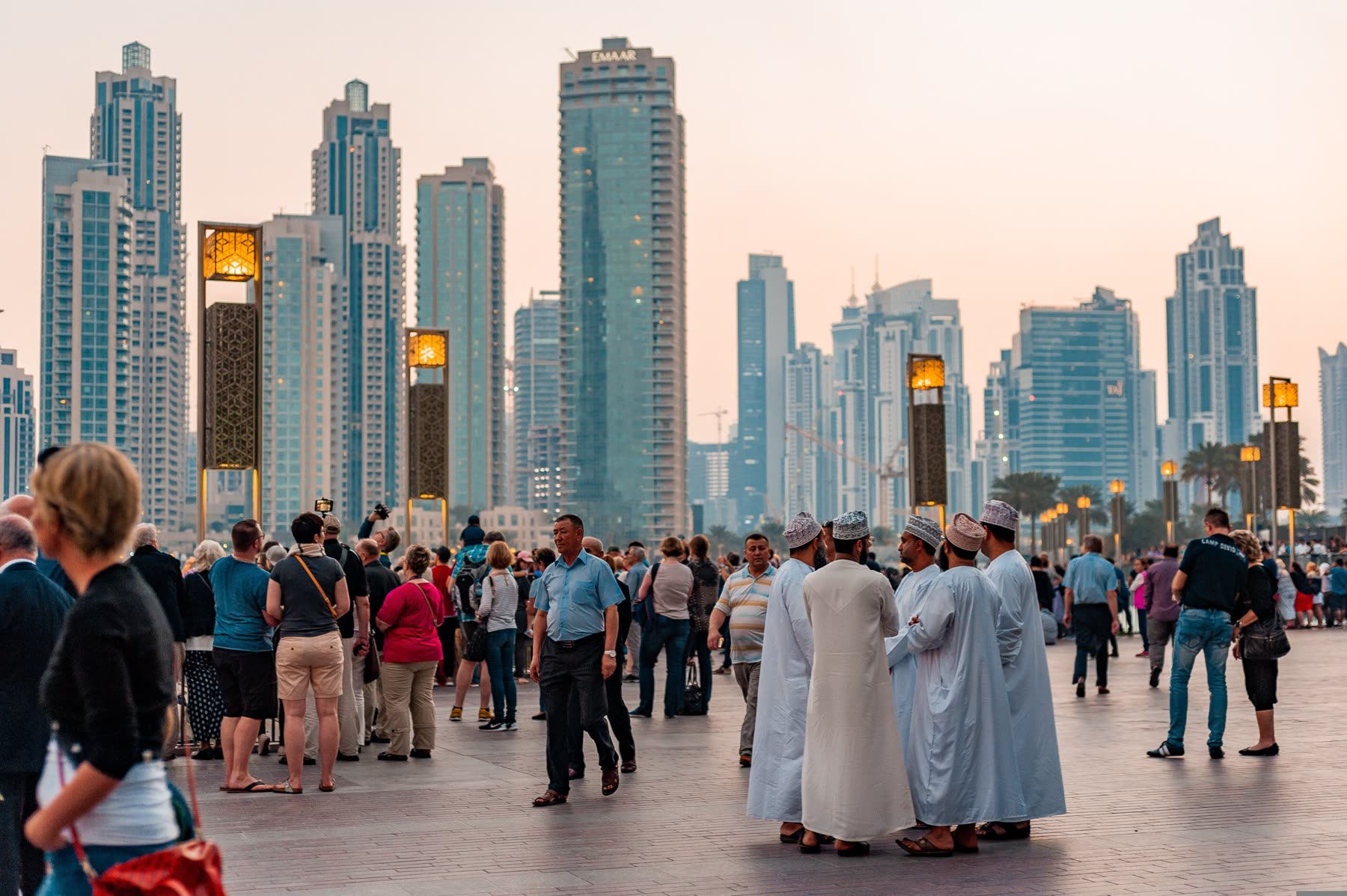 Dubai residential district exterior, daytime